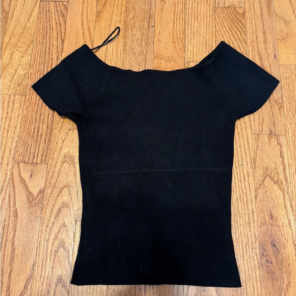 Dynamite Black Ribbed Knit Top - Picture 4 of 4